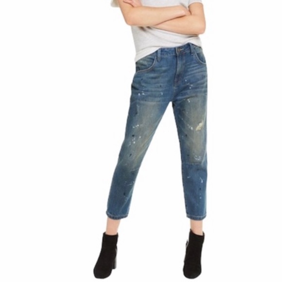 WILDFOX Baggy Crop Distressed Da Vinci Jeans - Picture 9 of 10